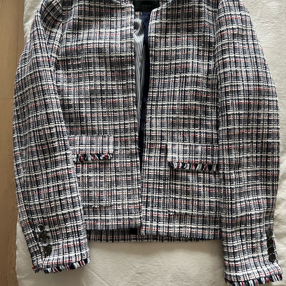 J Crew tweed suit jacket